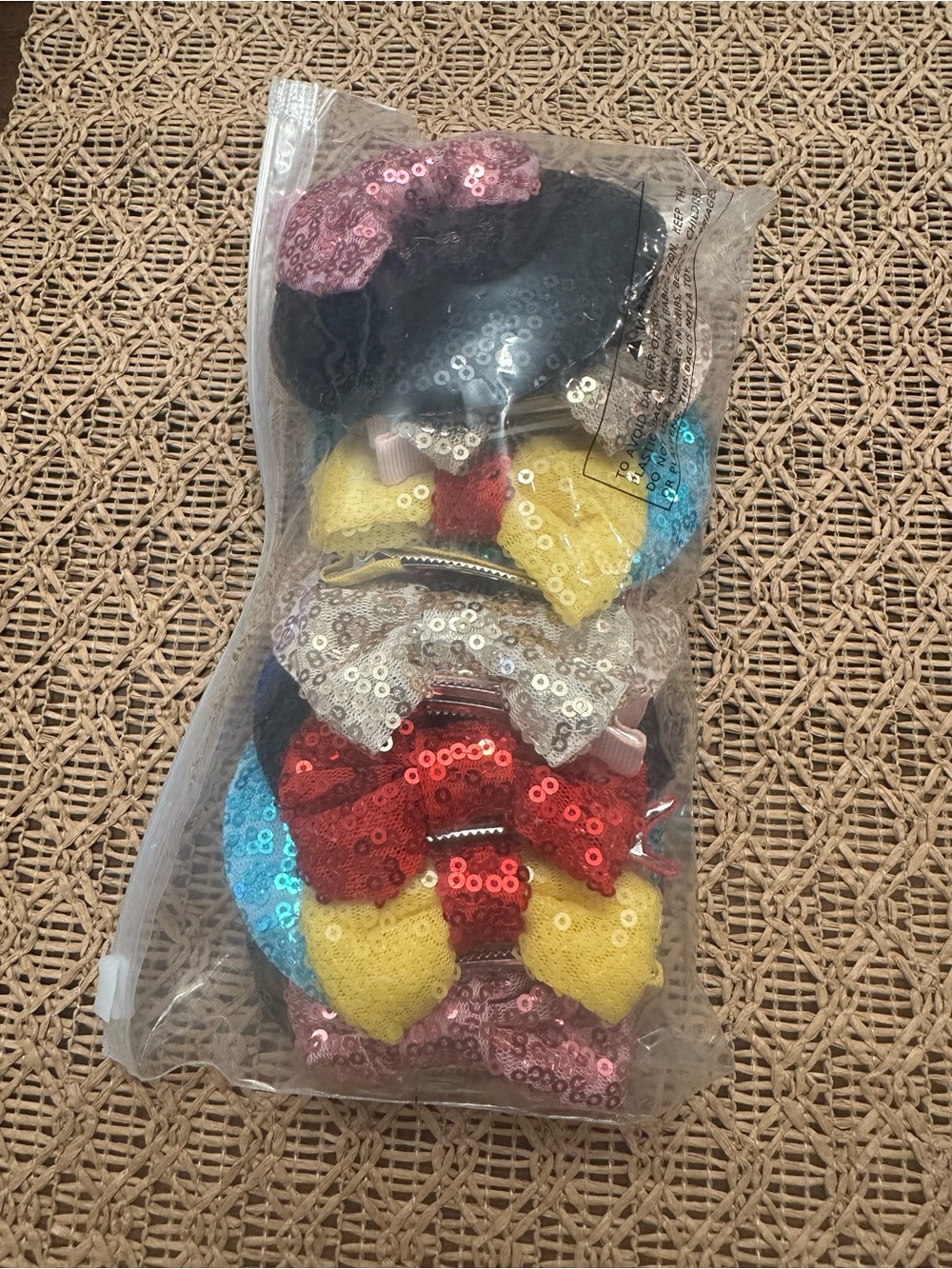 Sequin Bow Hair Clips for Kids - Multicolor